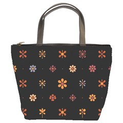 Minimalist Pattern With Simple Lines,flower And Shapes, Creating A Clean And Modern Bucket Bag