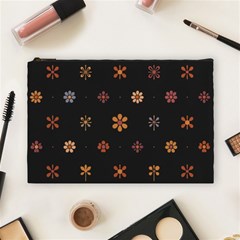 Minimalist Pattern With Simple Lines,flower And Shapes, Creating A Clean And Modern Cosmetic Bag (large)