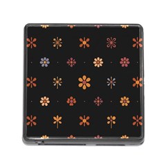 Minimalist Pattern With Simple Lines,flower And Shapes, Creating A Clean And Modern Memory Card Reader (square 5 Slot)