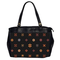 Minimalist Pattern With Simple Lines,flower And Shapes, Creating A Clean And Modern Oversize Office Handbag (2 Sides) by myclothy