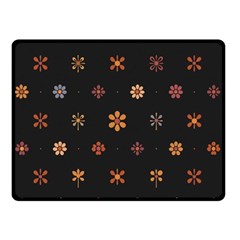 Minimalist Pattern With Simple Lines,flower And Shapes, Creating A Clean And Modern Two Sides Fleece Blanket (small)