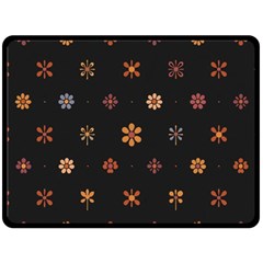 Minimalist Pattern With Simple Lines,flower And Shapes, Creating A Clean And Modern Two Sides Fleece Blanket (large)