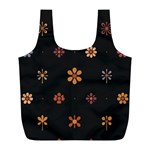 Minimalist Pattern With Simple Lines,flower And Shapes, Creating A Clean And Modern Full Print Recycle Bag (L) Back