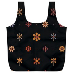 Minimalist Pattern With Simple Lines,flower And Shapes, Creating A Clean And Modern Full Print Recycle Bag (xl)