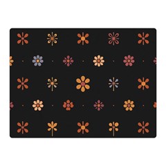 Minimalist Pattern With Simple Lines,flower And Shapes, Creating A Clean And Modern Two Sides Premium Plush Fleece Blanket (mini)