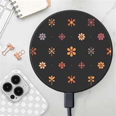 Minimalist Pattern With Simple Lines,flower And Shapes, Creating A Clean And Modern Wireless Fast Charger(black)