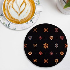 Minimalist Pattern With Simple Lines,flower And Shapes, Creating A Clean And Modern Uv Print Round Tile Coaster