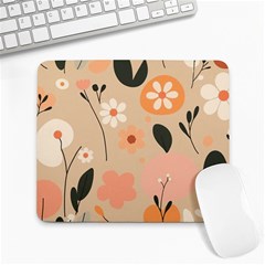 Minimalist Pattern With Simple Lines,flower And Shapes, Creating A Clean And Modern Large Mousepad