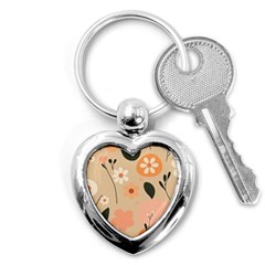 Minimalist Pattern With Simple Lines,flower And Shapes, Creating A Clean And Modern Key Chain (heart)