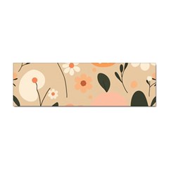 Minimalist Pattern With Simple Lines,flower And Shapes, Creating A Clean And Modern Sticker (bumper)