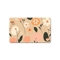 Minimalist Pattern With Simple Lines,flower And Shapes, Creating A Clean And Modern Magnet (name Card)