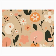 Minimalist Pattern With Simple Lines,flower And Shapes, Creating A Clean And Modern Large Glasses Cloth