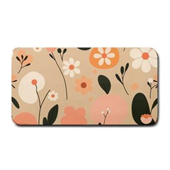 Minimalist Pattern With Simple Lines,flower And Shapes, Creating A Clean And Modern Medium Bar Mat