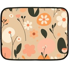 Minimalist Pattern With Simple Lines,flower And Shapes, Creating A Clean And Modern Fleece Blanket (mini)