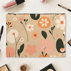 Minimalist Pattern With Simple Lines,flower And Shapes, Creating A Clean And Modern Cosmetic Bag (xl)