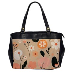 Minimalist Pattern With Simple Lines,flower And Shapes, Creating A Clean And Modern Oversize Office Handbag