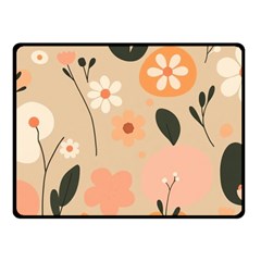 Minimalist Pattern With Simple Lines,flower And Shapes, Creating A Clean And Modern Fleece Blanket (small)