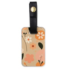 Minimalist Pattern With Simple Lines,flower And Shapes, Creating A Clean And Modern Luggage Tag (one Side)