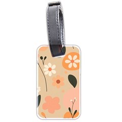 Minimalist Pattern With Simple Lines,flower And Shapes, Creating A Clean And Modern Luggage Tag (two Sides)