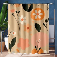 Minimalist Pattern With Simple Lines,flower And Shapes, Creating A Clean And Modern Shower Curtain 60  X 72  (medium)  by myclothy