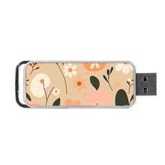 Minimalist Pattern With Simple Lines,flower And Shapes, Creating A Clean And Modern Portable Usb Flash (two Sides)