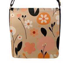 Minimalist Pattern With Simple Lines,flower And Shapes, Creating A Clean And Modern Flap Closure Messenger Bag (l) by myclothy