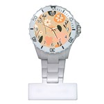 Minimalist Pattern With Simple Lines,flower And Shapes, Creating A Clean And Modern Plastic Nurses Watch Front