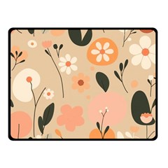 Minimalist Pattern With Simple Lines,flower And Shapes, Creating A Clean And Modern Two Sides Fleece Blanket (small)