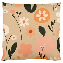 Minimalist Pattern With Simple Lines,flower And Shapes, Creating A Clean And Modern Standard Premium Plush Fleece Cushion Case (two Sides)