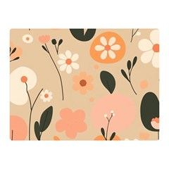 Minimalist Pattern With Simple Lines,flower And Shapes, Creating A Clean And Modern Two Sides Premium Plush Fleece Blanket (mini)