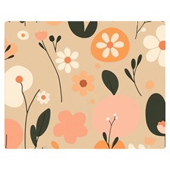 Minimalist Pattern With Simple Lines,flower And Shapes, Creating A Clean And Modern Two Sides Premium Plush Fleece Blanket (teen Size) by myclothy