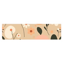 Minimalist Pattern With Simple Lines,flower And Shapes, Creating A Clean And Modern Oblong Satin Scarf (16  X 60 ) by myclothy