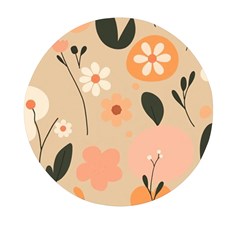 Minimalist Pattern With Simple Lines,flower And Shapes, Creating A Clean And Modern Mini Round Pill Box (pack Of 5)