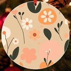 Minimalist Pattern With Simple Lines,flower And Shapes, Creating A Clean And Modern Uv Print Acrylic Ornament Round by myclothy