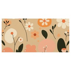 Minimalist Pattern With Simple Lines,flower And Shapes, Creating A Clean And Modern Banner And Sign 8  X 4 