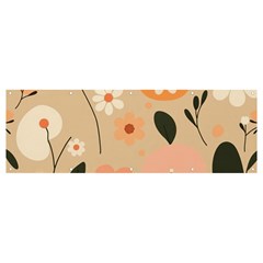 Minimalist Pattern With Simple Lines,flower And Shapes, Creating A Clean And Modern Banner And Sign 12  X 4  by myclothy