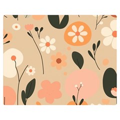 Minimalist Pattern With Simple Lines,flower And Shapes, Creating A Clean And Modern Premium Plush Fleece Blanket (medium) by myclothy