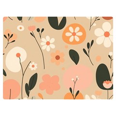 Minimalist Pattern With Simple Lines,flower And Shapes, Creating A Clean And Modern Premium Plush Fleece Blanket (extra Small) by myclothy