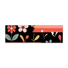  Minimalist Pattern With Simple Lines,flower And Shapes, Creating A Clean And Modern Sticker (bumper)