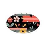  Minimalist Pattern With Simple Lines,flower And Shapes, Creating A Clean And Modern Sticker Oval (10 pack) Front