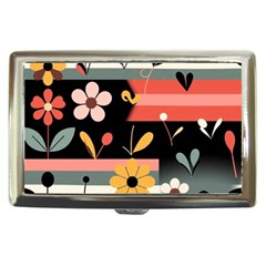  Minimalist Pattern With Simple Lines,flower And Shapes, Creating A Clean And Modern Cigarette Money Case