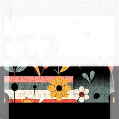  Minimalist Pattern With Simple Lines,flower And Shapes, Creating A Clean And Modern Rectangular Jigsaw Puzzl