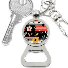  Minimalist Pattern With Simple Lines,flower And Shapes, Creating A Clean And Modern Bottle Opener Key Chain