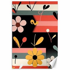  Minimalist Pattern With Simple Lines,flower And Shapes, Creating A Clean And Modern Canvas 20  X 30 