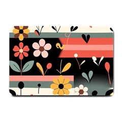  Minimalist Pattern With Simple Lines,flower And Shapes, Creating A Clean And Modern Small Doormat by myclothy