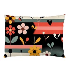  Minimalist Pattern With Simple Lines,flower And Shapes, Creating A Clean And Modern Pillow Case