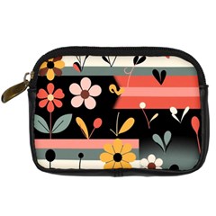  Minimalist Pattern With Simple Lines,flower And Shapes, Creating A Clean And Modern Digital Camera Leather Case