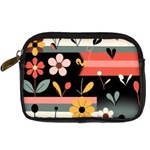  Minimalist Pattern With Simple Lines,flower And Shapes, Creating A Clean And Modern Digital Camera Leather Case Front