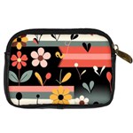  Minimalist Pattern With Simple Lines,flower And Shapes, Creating A Clean And Modern Digital Camera Leather Case Back