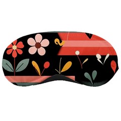  Minimalist Pattern With Simple Lines,flower And Shapes, Creating A Clean And Modern Sleep Mask